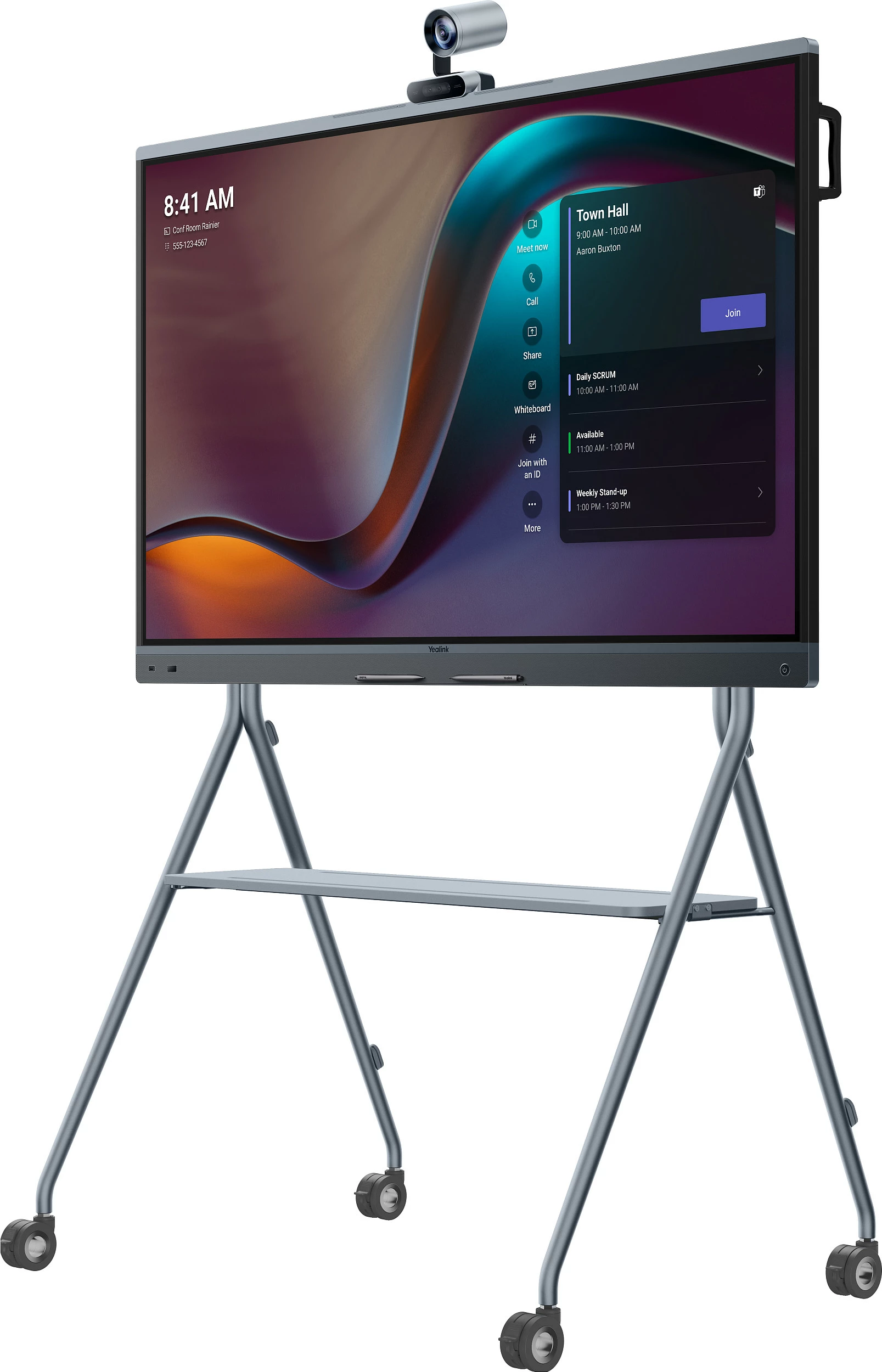 Ekran interaktiv Yealink Meetingboard Pro 65-A02, 65 inç, 4K, 64GB, i zi
