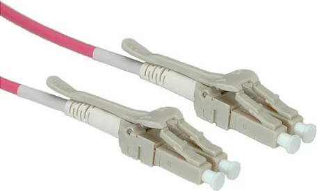 Kabllo fiber optike ROLINE OM4 LC-LC, 1 m, gri/bardhë