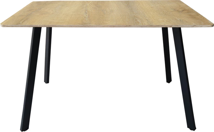 Tavolinë Squaro, sipërfaqe Sonoma, këmbë metalike të zeza, 120x70x75cm