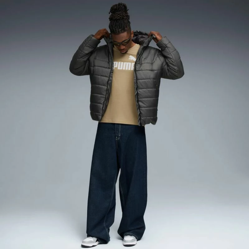 Jakne meshkuj Puma ESS Hooded Padded 685211 44, gri [Madhësia: XL]