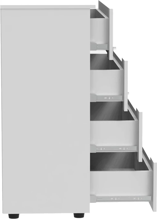 Komodë me sirtarë Afina mdf, ngjyrë e bardhë me shkëlqim, 90x44x101cm