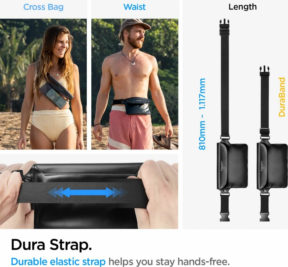 Çantë beli Spigen Aqua Shield A620, IPX8, e zezë