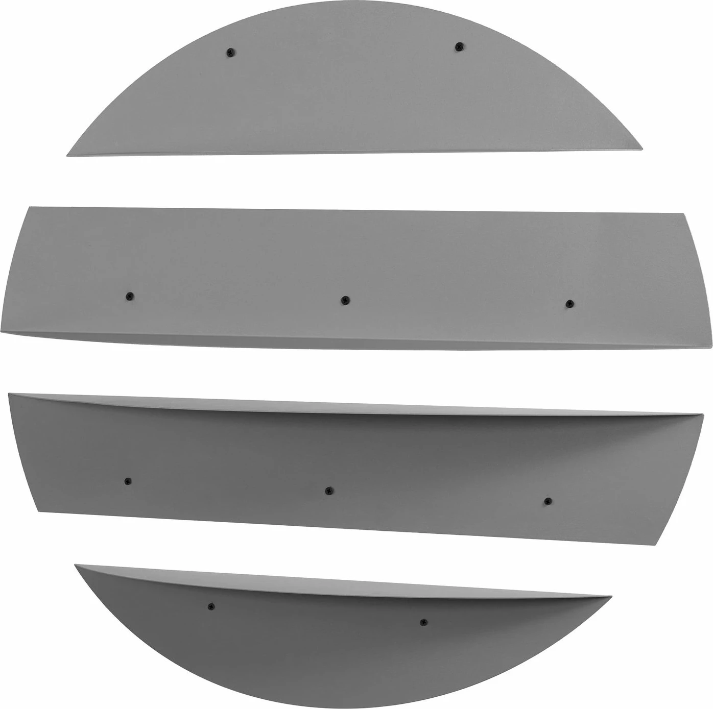 Raft dekorativ metalik për mur, ngjyrë gri, Skye Decor, Vlnt118Gr, 76x76cm