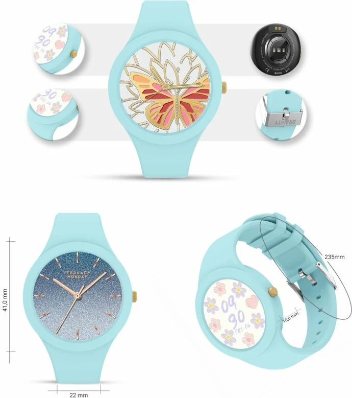 Smartwatch për femra Gravity, blu