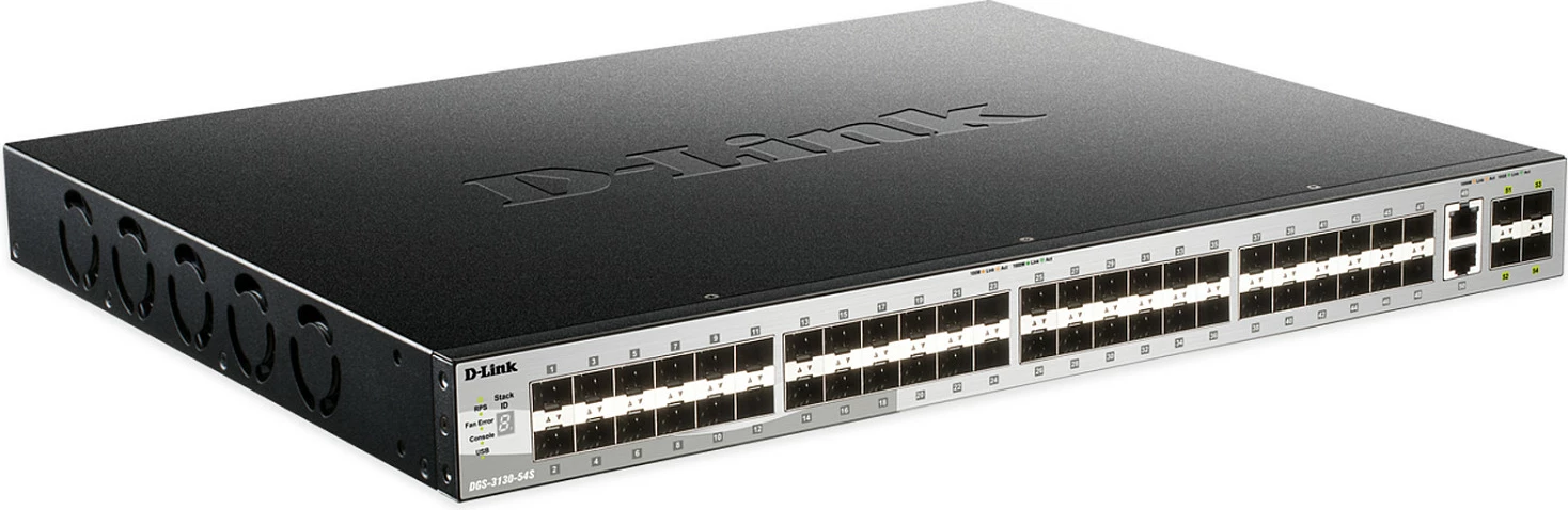 Switch D-Link DGS-3130-54S, Managed L3, 10G support, Rack-mount, 48x SFP, i zi