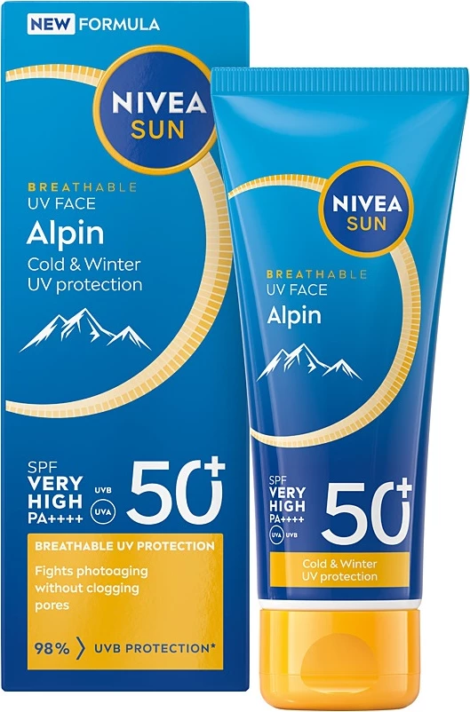 Krem për fytyrë me SPF50+ Nivea Sun Alpin, 40ml