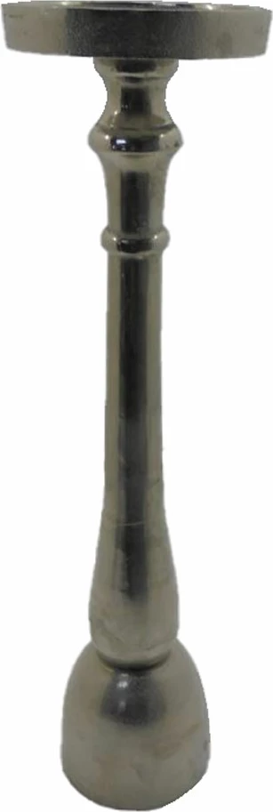 Mbajtës qirinjsh LUXOR, alumin, ngjyrë argjendi-nikel, 17x17x64 cm
