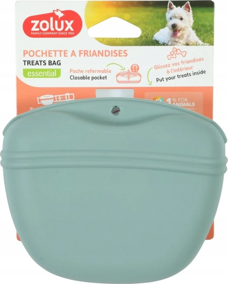 Qese për ushqime të vogla ZOLUX, silikon, e gjelbër