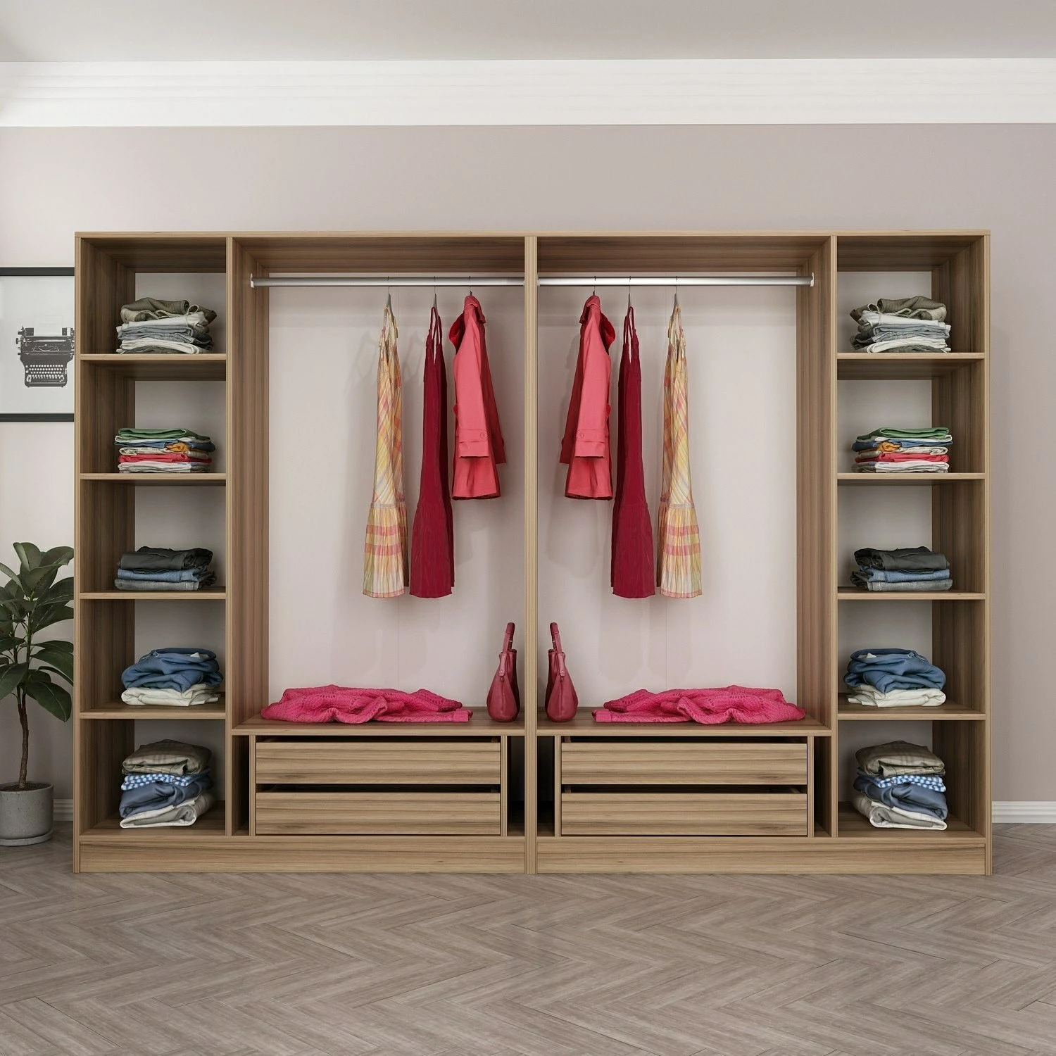 Dollap garderobe Skye Decor, ngjyrë fume, 7651