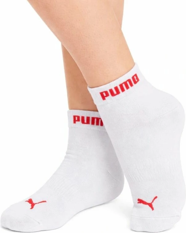 Çorape të shkurtra femrash Puma 3 copë, rozë/kuqe/të bardha