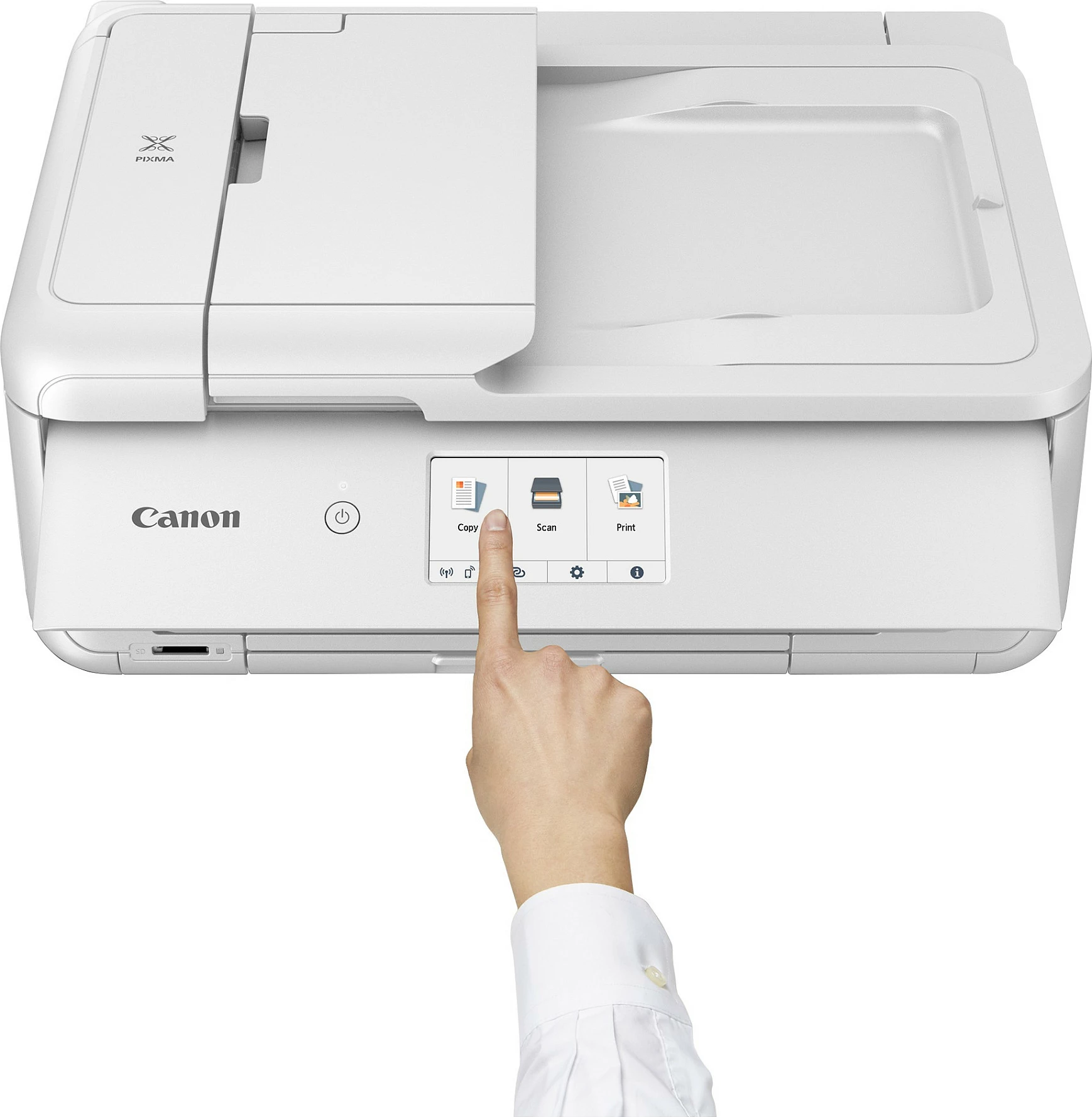 Printer multifunksional Canon PIXMA TS9551Ca, 3-në-1, A3, Duplex, ADF 20 fletë, i bardhë
