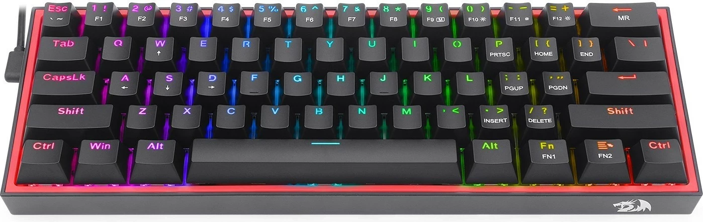 Tastierë Redragon K617 Fizz RGB, e zezë