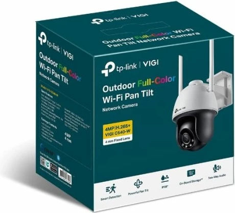 kamerë sigurie rrjeti Wi‑Fi TP-LINK VIGI C540-W (4mm) 4MP 2560x1440 Pan/Tilt IP66, bardhë/zezë