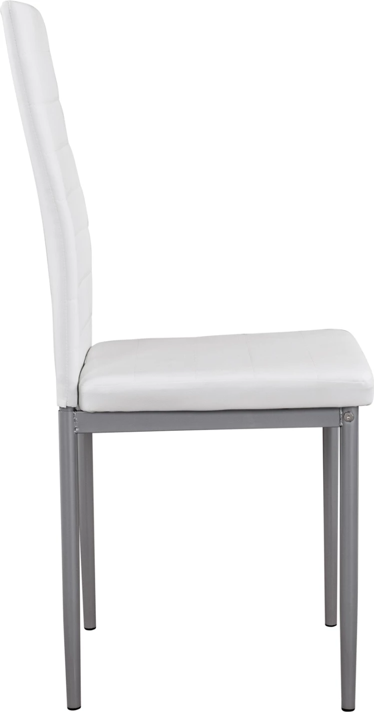 Karrige metalike Lady FH0037.11, kornizë metalike e bardhë PU K/D, 40x48x95 cm, set prej 4 copash