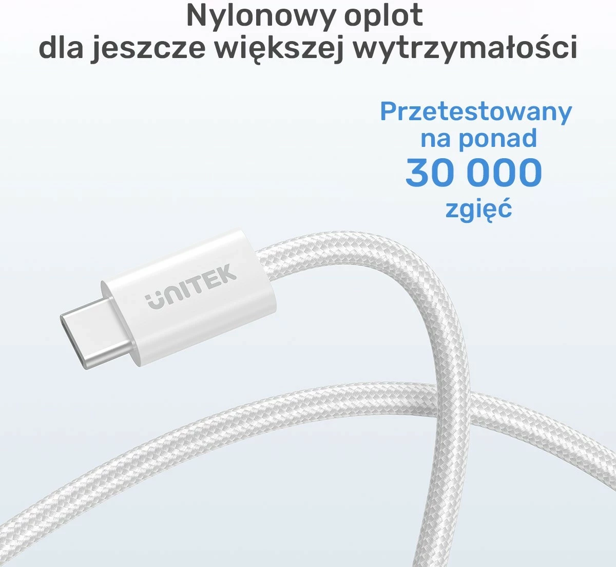 Kabëll Unitek USB-C PD 100W 1m, bezhë