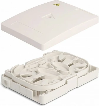 Kuti lidhëse fibër optike DeLOCK, montim në mur, 2x SC Simplex / LC Duplex, 106x80x24 mm, e bardhë