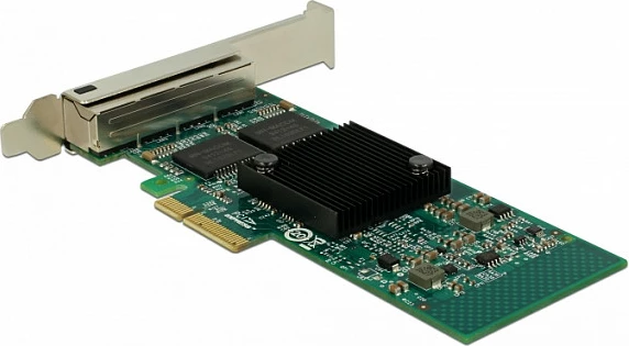 Kartelë rrjeti DeLOCK 89946 PCIe, 4x RJ-45 Gigabit 10/100/1000 Mbps, internal