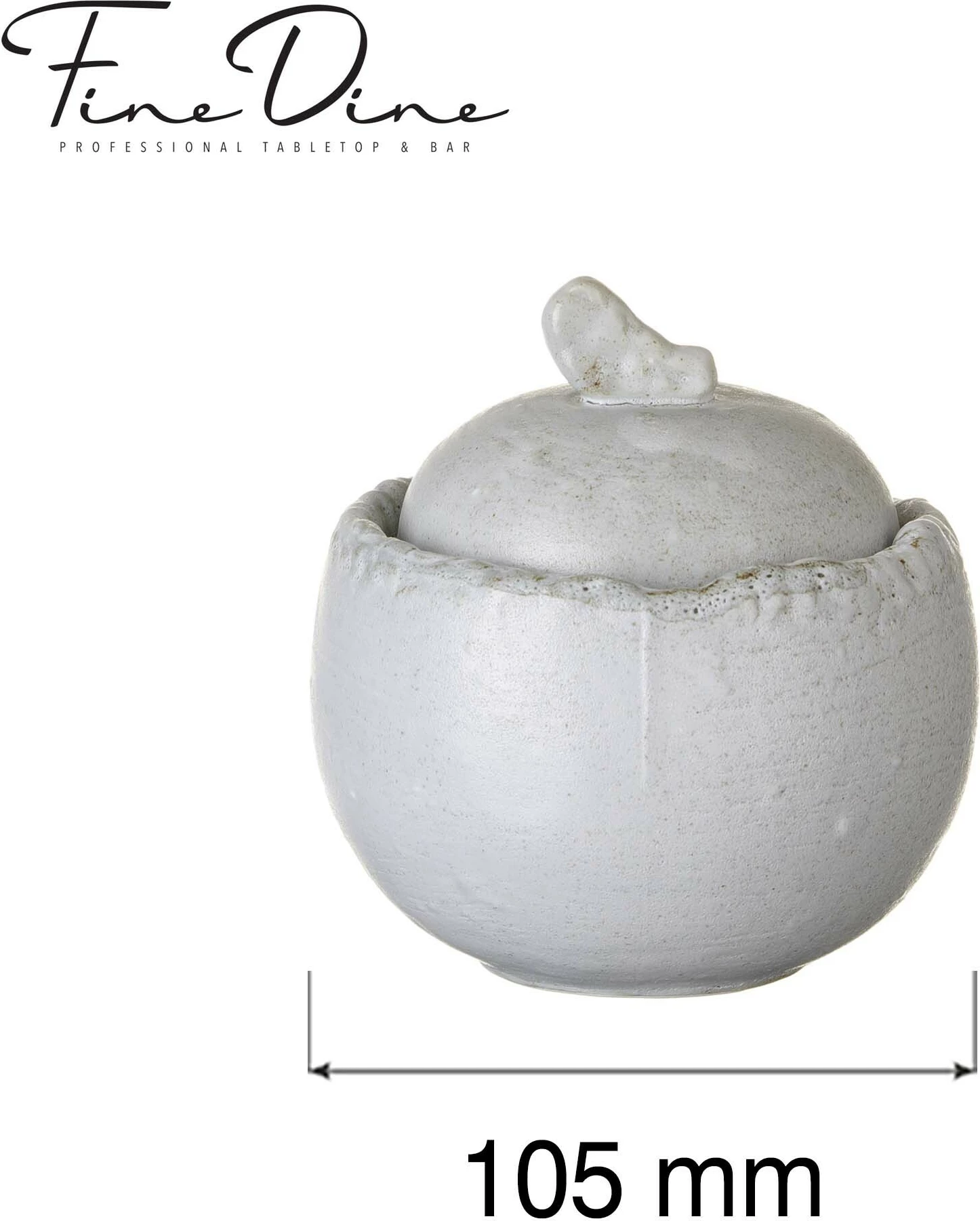 Sheqerore Fine Dine Stark 400ml 105x110mm, gri, set 3 copë