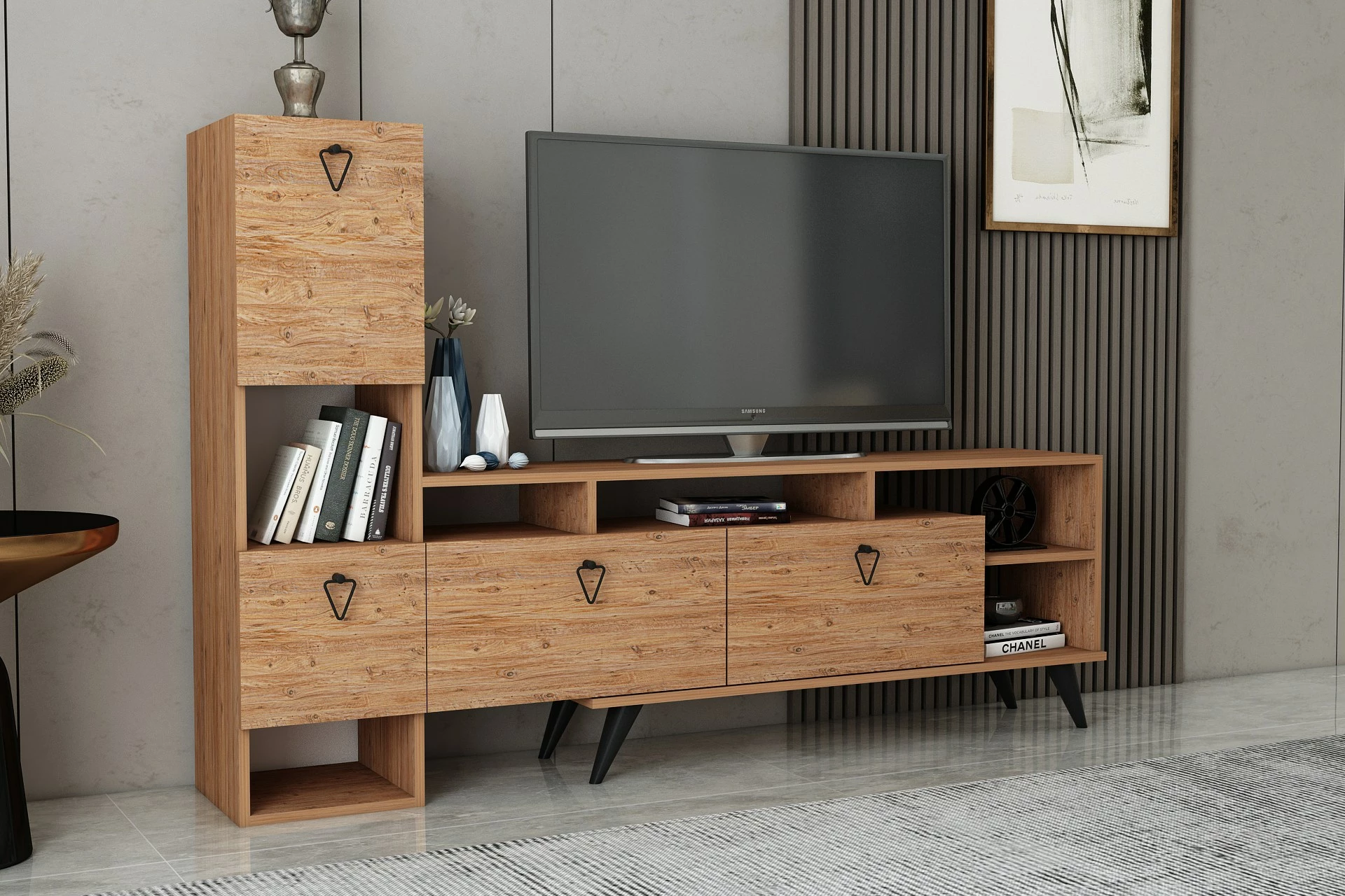 Komodë TV Hanah Home, Emmy, ngjyrë pishë