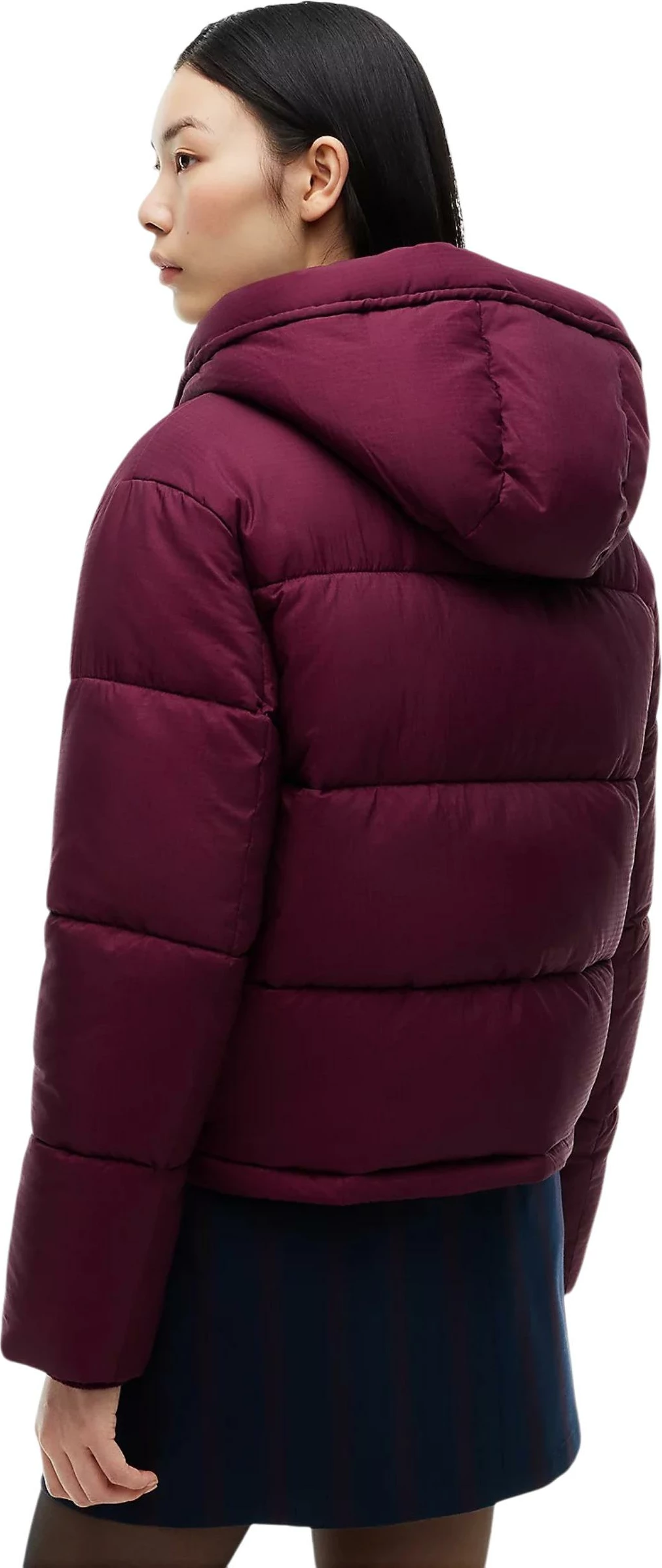 Jakne puffer për femra Tommy Hilfiger Jeans DW0DW21625, bordo [Madhësia: XS]