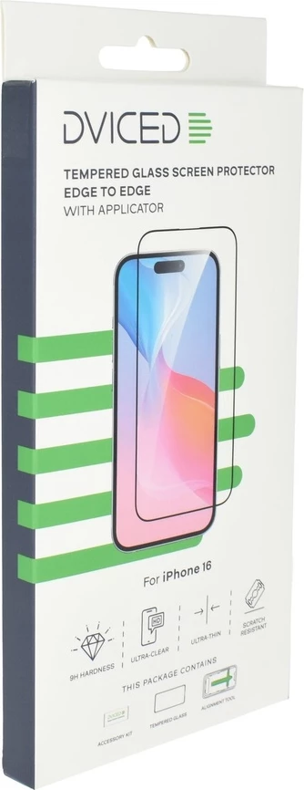 Dviced Tempered glass screen protector edge to edge for iPhone 16