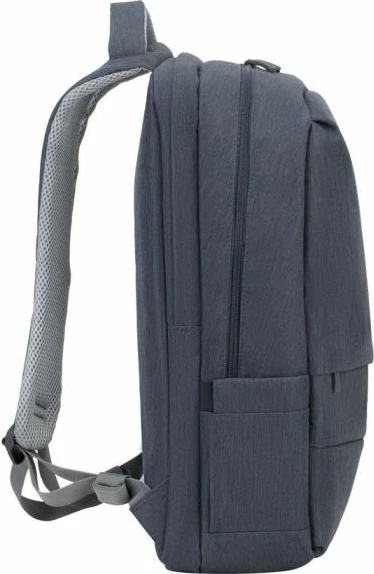 Çantë shpine për laptop RivaCase 7567, për 17.3\", anti-vjedhje, me portë USB, gri e errët