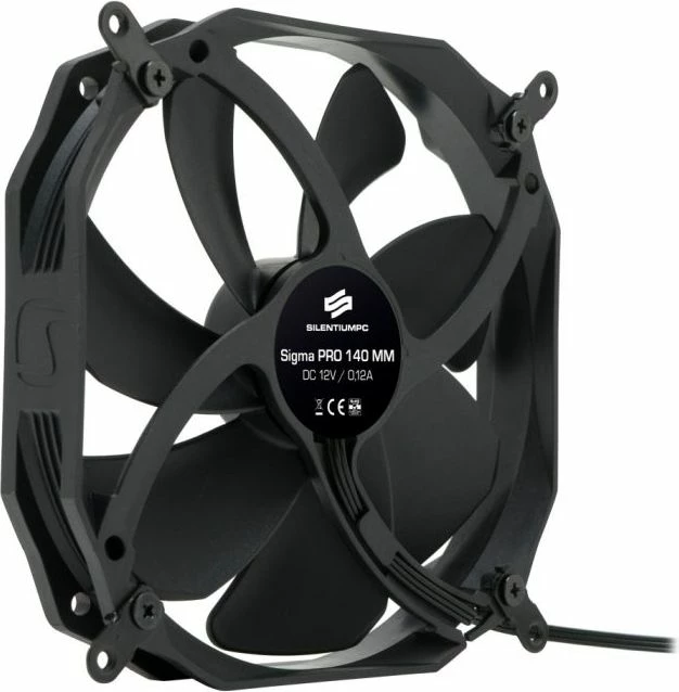 Ventilator kasë PC SilentiumPC Sigma Pro 140 PWM SPC137 140 mm i zi