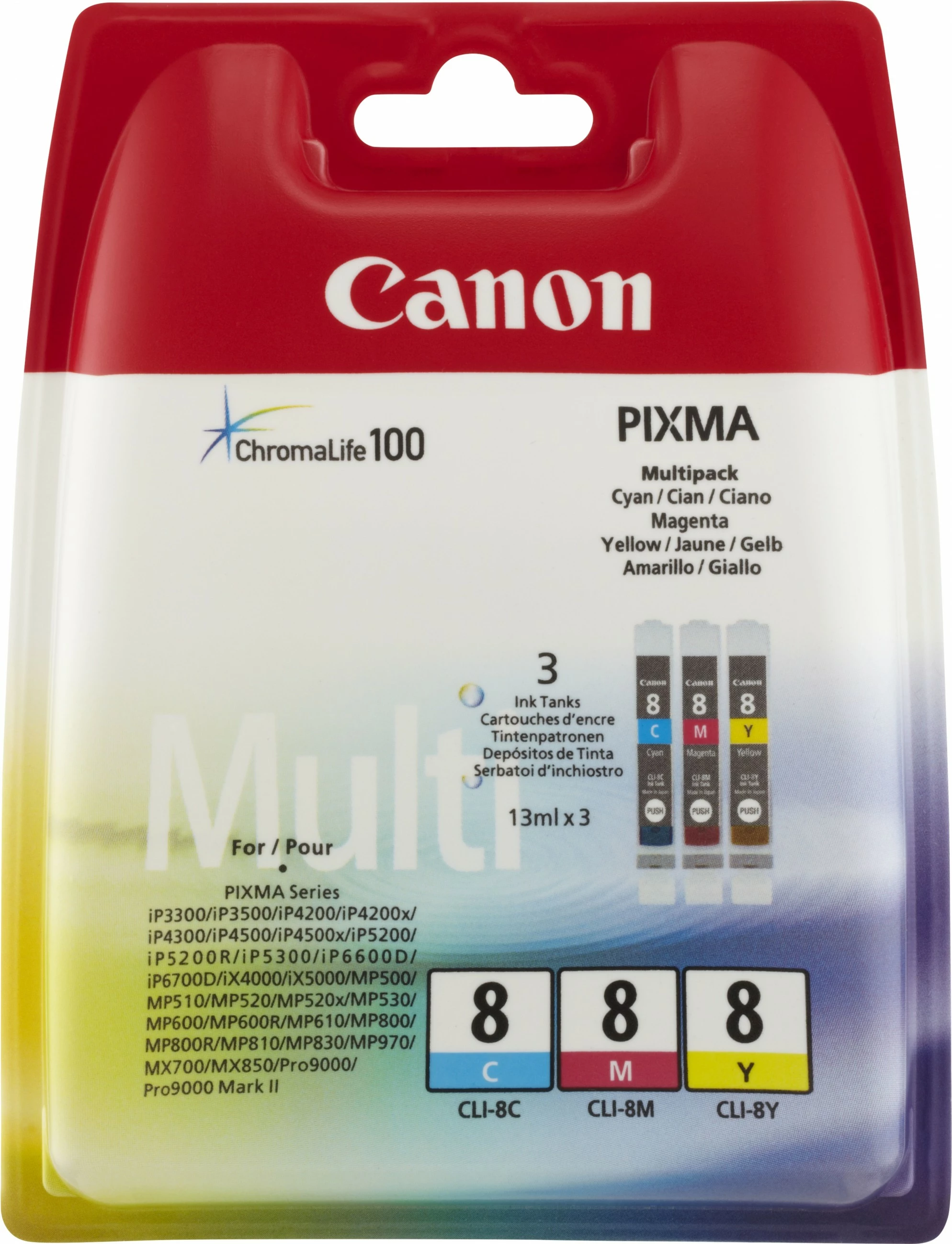 Toner Canon CLI-8 Multipack C/M/Y