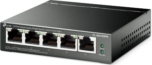Switch TP-Link, 5 porte,  4-Porta PoE+, i zi