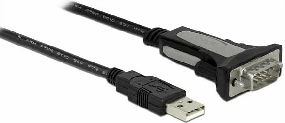 Adapter USB 2.0 Type-A në Serial RS-232 DB9 DeLOCK, 4 m, i zi
