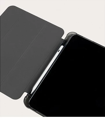 Mbështjellës folio Tucano Satin për Apple iPad 10.9" (10th gen 2022), stand, anti-shock, hirtë/transparent
