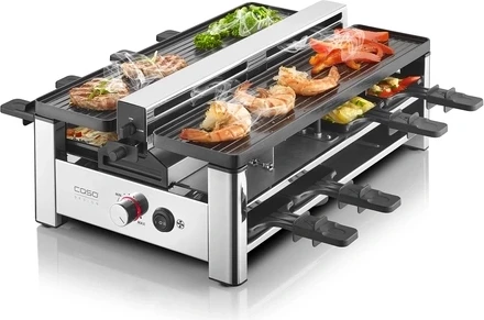 Grill raclette CASO AirClean 1500W, argjend/zi