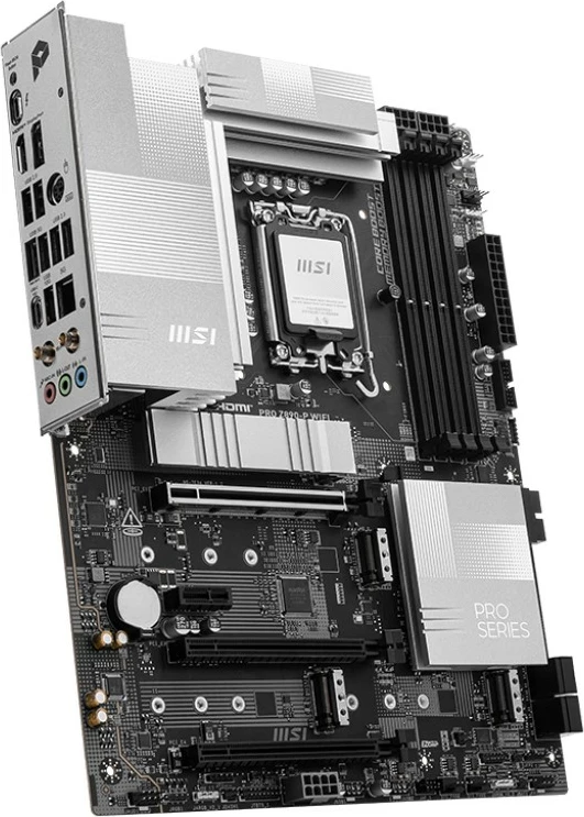 Pllakë amë MSI PRO Z890-P WIFI, LGA1851, DDR5, ATX, Wi-Fi 7, Thunderbolt 4, Argjendtë