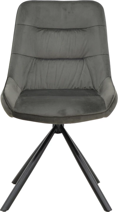 Karrige Wori kadife e hirtë e errët-këmbë metalike të zeza 48x56x82cm