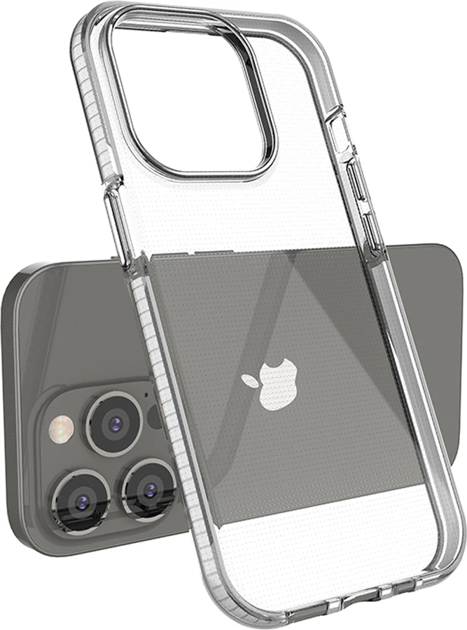 Mbështjellës Hurtel Spring Case për iPhone 14 Pro, TPU, i zi/transparente