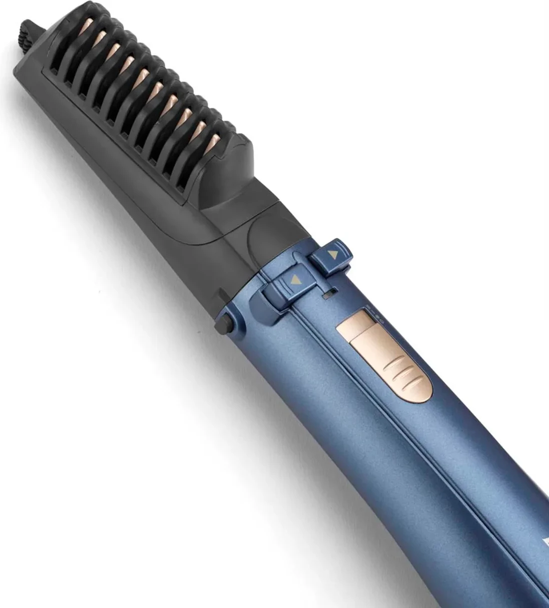 Brushë stiluese për flokë BaByliss AS965E, 1000W, 4 në 1, furçë 38 mm, jonizim, 2 temperatura + ajër i ftohtë, kabllo 2.2 m, blu, set me 4 koka