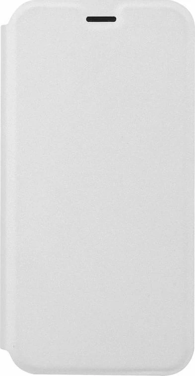 Mbështjellës Screenor Clever për Samsung Galaxy A12, lëkurë natyrale flip me kapak, i bardhë