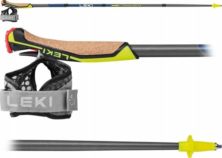 Shkopinj Nordic Walking Leki Traveller FX.One Carbon 110 cm, palosshëm 4 pjesë, argjendtë-gri