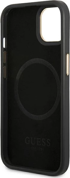 Mbështjellës Guess GUHMP14MU4GPRK për iPhone 14 Plus 6.7", MagSafe, i zi