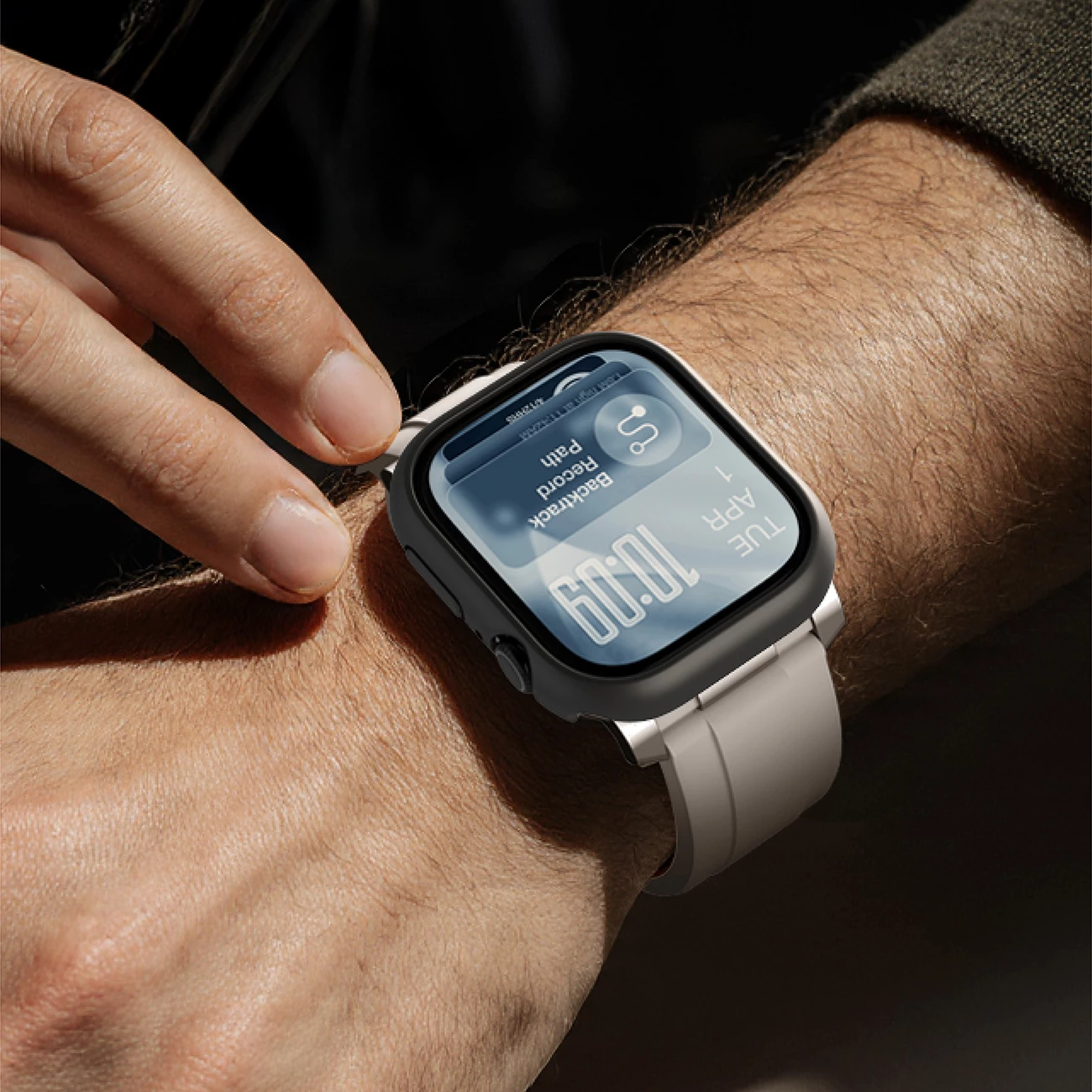 Mbështjellës për smartwatch, AmazingThing, Minimal, për Apple Watch Series 11 42mm, i zi