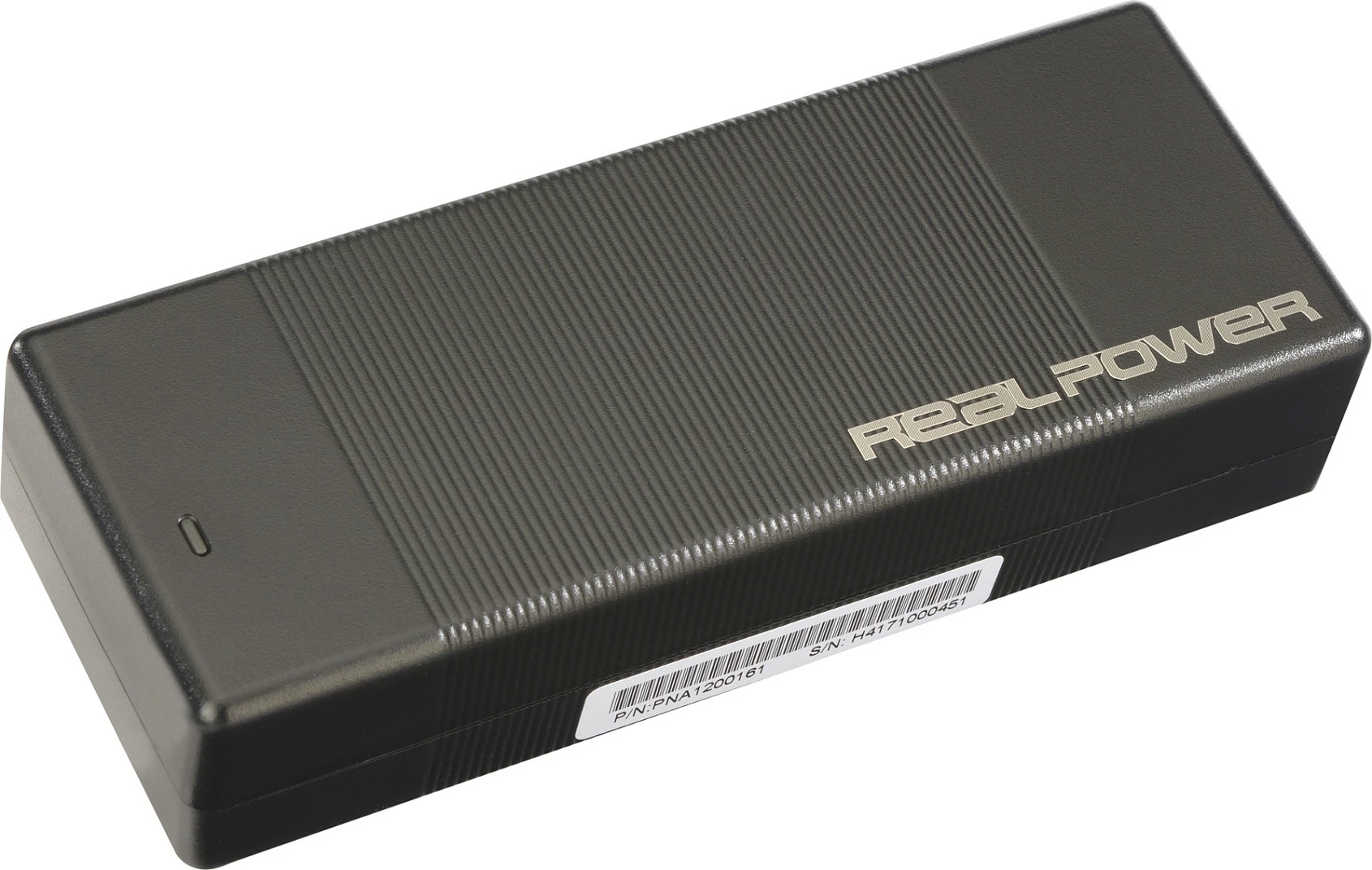 Adapter rryme universal për laptop RealPower 140474 UNA-40, 40W, 12V/2.1A, me 10 konektorë, i zi