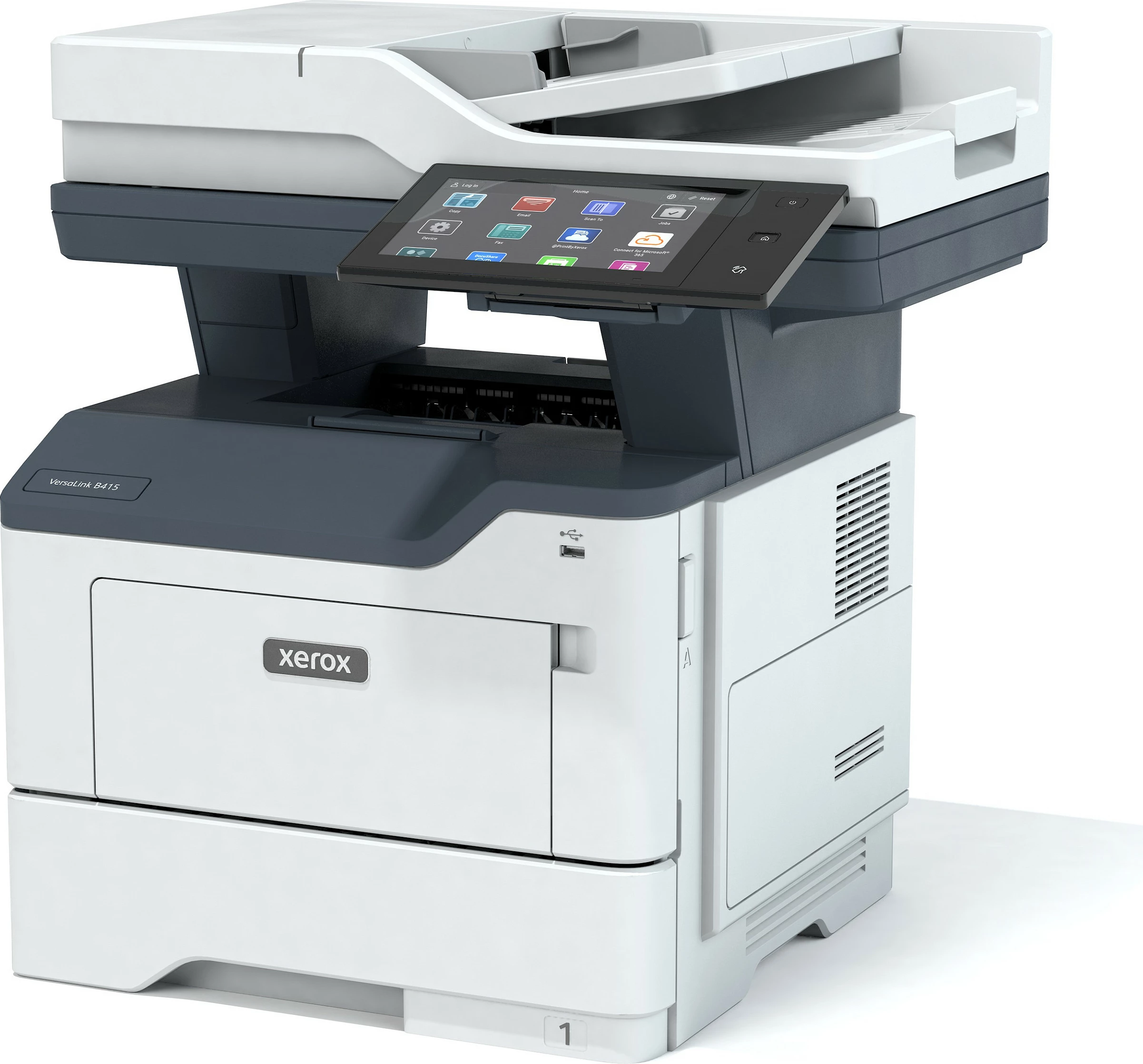 Printer multifunksional Xerox VersaLink B415DN, mono, USB/LAN, skanim/kopje/faks, duplex, gri/kaltër