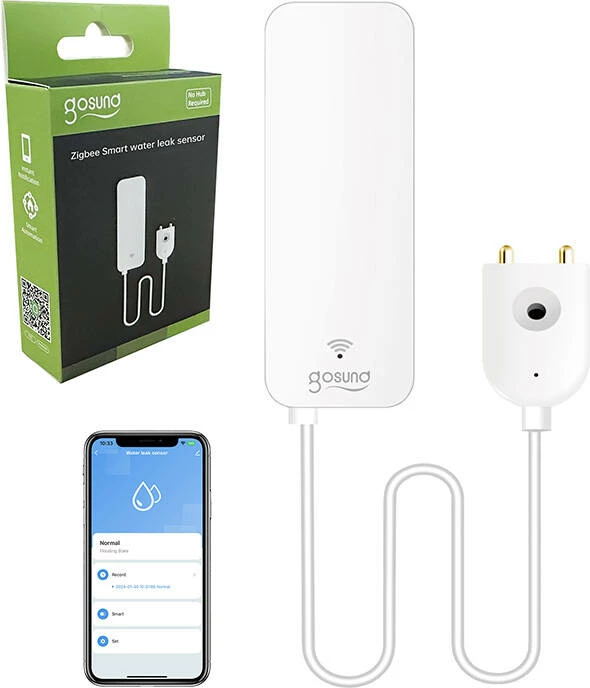 Sensor uji i mençur Gosund ST19 me ZigBee, për rrjedhje, i bardhë