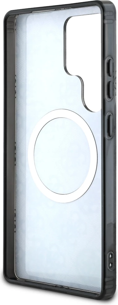 Mbështjellës Guess për Samsung Galaxy S25 Ultra, MagSafe, Peony Pattern, i zi