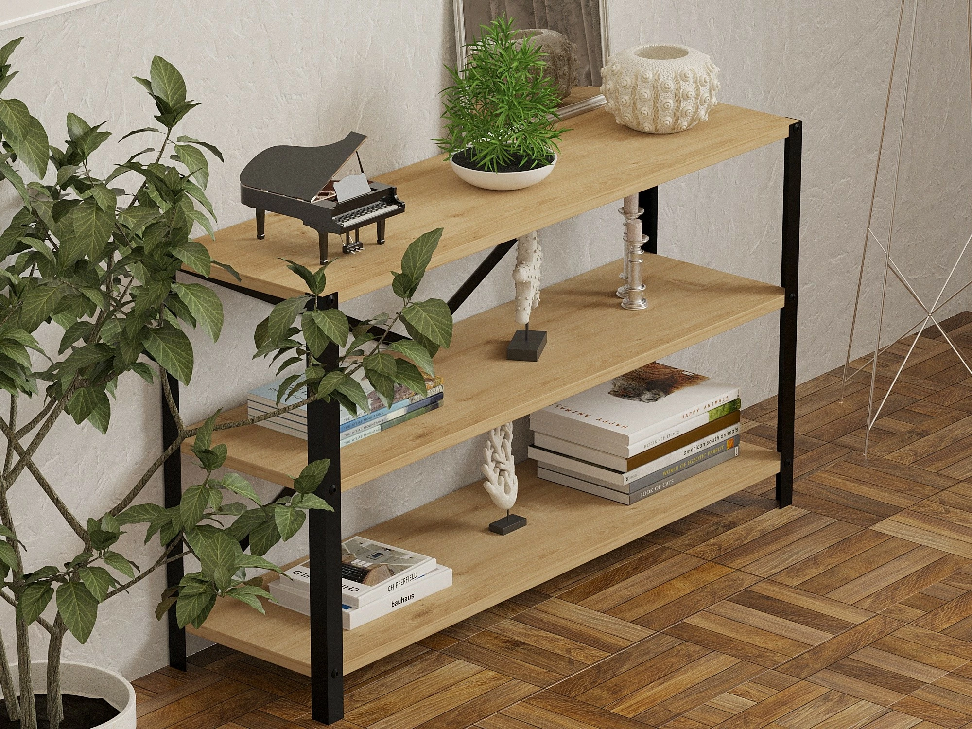 Raft librash Hanah Home, Derby, ngjyrë safir
