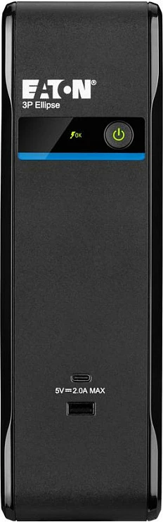 UPS Eaton 3P Ellipse, 0.9 kVA 540 W, 4 prizë, USB, i zi