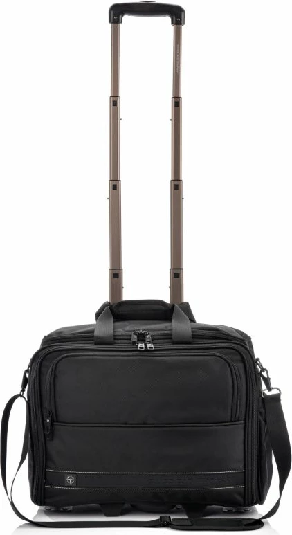 Çantë udhëtimi me rrota SwissBags, për meshkuj dhe femra, e zezë