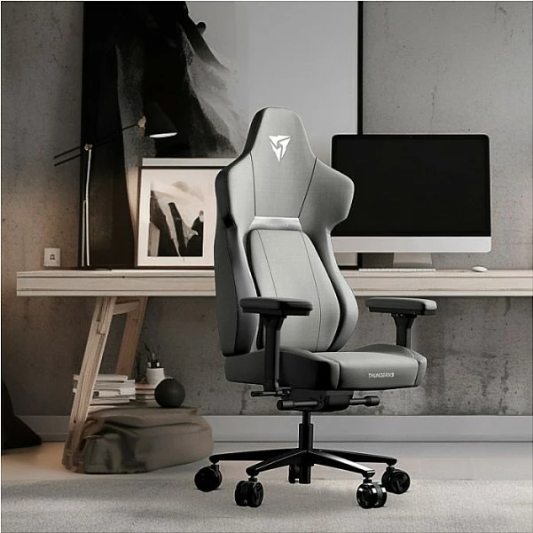 Karrige gaming ThunderX3 CORE-Loft, pëlhurë, gri e errët