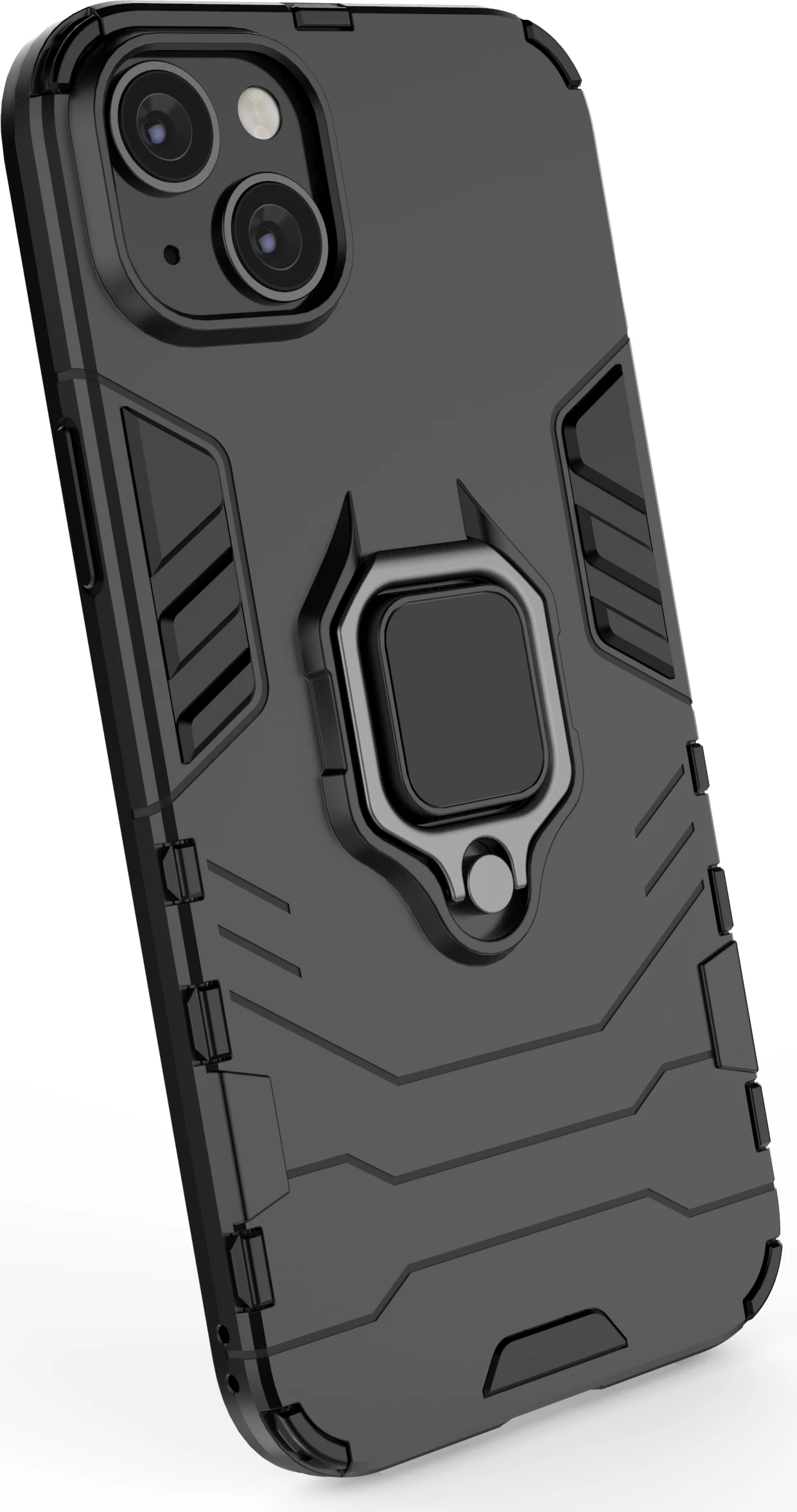 Mbështjellës Hurtel Ring Armor për iPhone 14 Pro Max, me unazë mbajtëse, e zezë