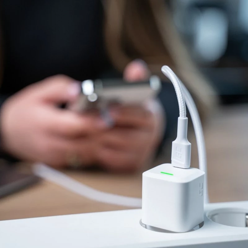 Kabëll Green Cell GC PowerStream 1 m, USB-C në USB-C, Bardhë